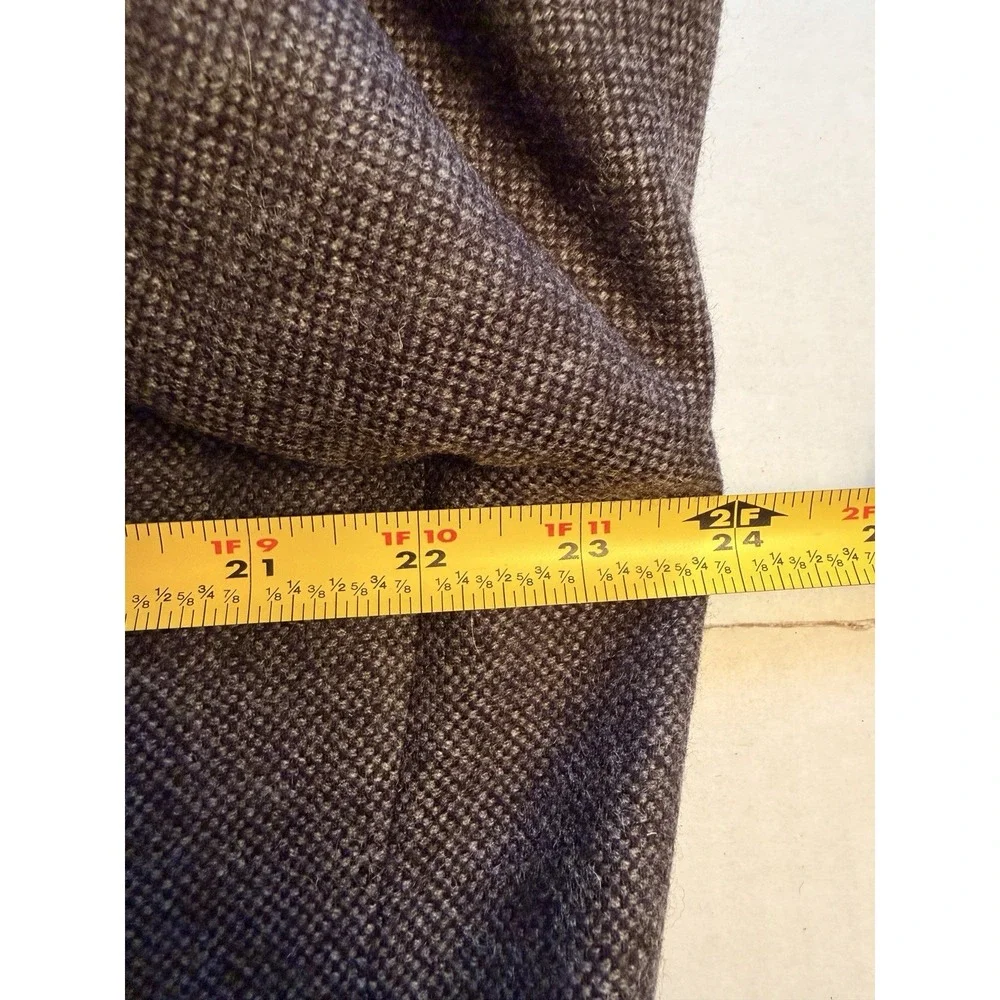 Black Saks Fifth Avenue 100% Cashmere Blazer Sport Coat Size 46L Gray Tweed Mint